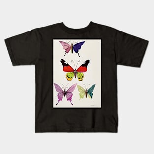 4 PRETTY BUTTERFLIES Kids T-Shirt